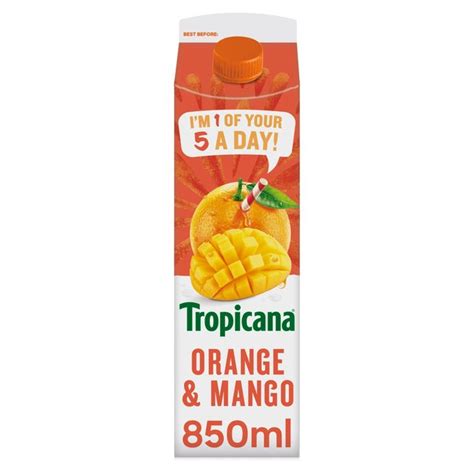 Tropicana Pure Orange And Mango Fruit Juice Ocado