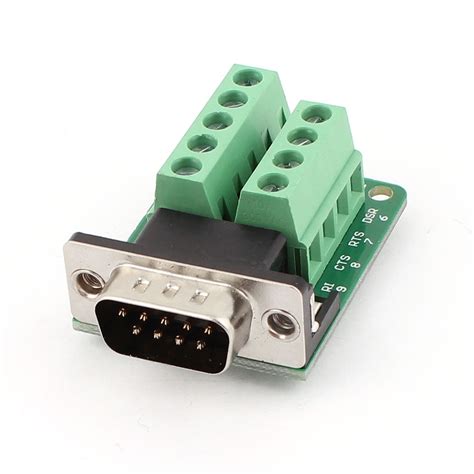 db9 d sub 9 pin male adapter rs232 to terminal breakout board signal module