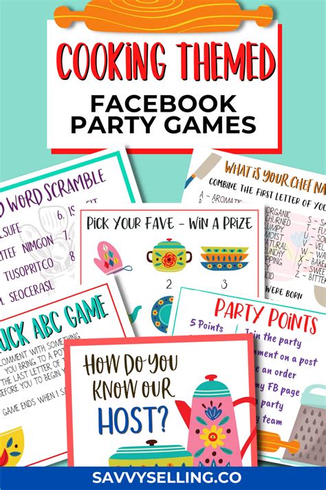 Cooking Facebook Party Games For Direct Sellers Savvy Selling