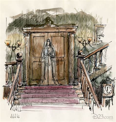 4 Rarely Seen Early Renderings Of Disneylands Haunted Mansion Disney