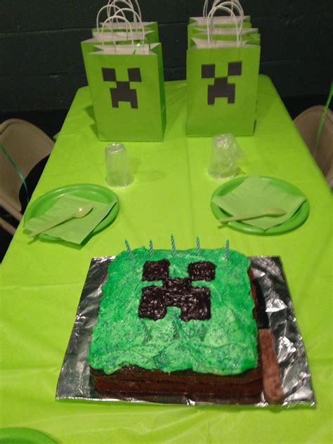 Nicole did such a great job on the decorations and the kids loved it! Blog: The Easy-Peasy Minecraft Birthday Party