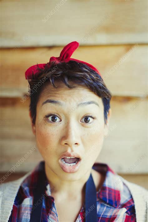 Close Up Portrait Surprised Woman Stock Image F0166952 Science Photo Library