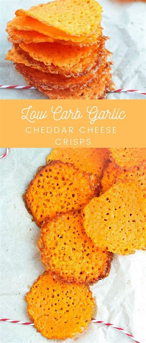 Low Carb Garlic Cheddar Cheese Crisps Garlic Cheddar Cheese Crisps