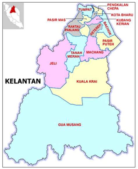 Working with this free translator you will. Map of the state of Kelantan, Malaysia | Download ...