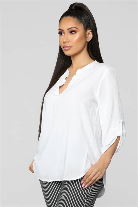 Essential V Neck Shirt White Fashion Nova Shirts And Blouses