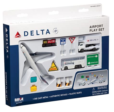 Daron 10 Piece Delta Airlines Playset Toy Model Figures 606411049913 Ebay