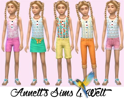 Sims 4 Ccs The Best Accessory Swimsuits For Girls By Annett85