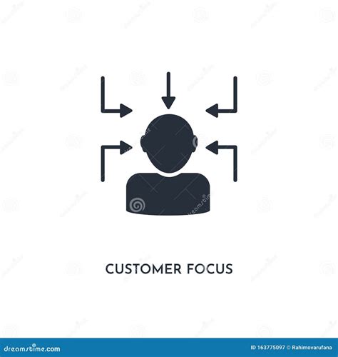 Customer Focus Icon Simple Element Illustration Isolated Trendy