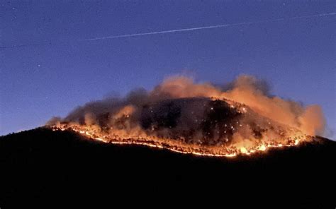 Massive Fire On Pilot Mountain Has Doubled In Size Since Monday With
