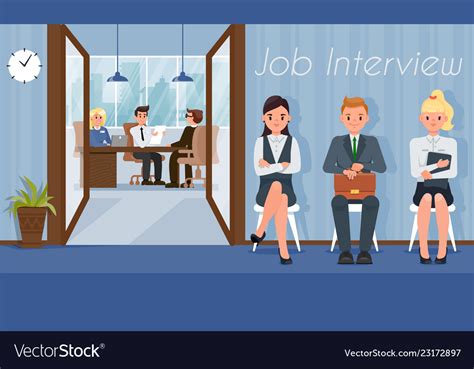 Job Interview And Recruiting Royalty Free Vector Image