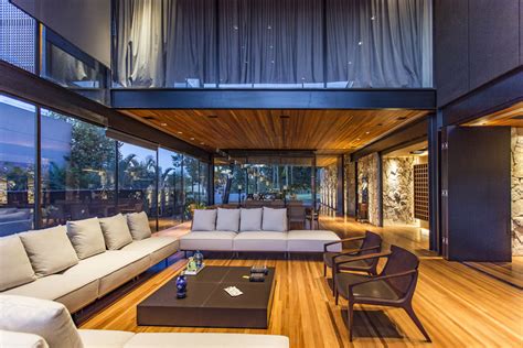 Stones Walls Wood Glass Metal Modern House Brazil10 Idesignarch Interior Design