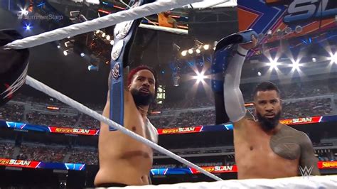 WWE SummerSlam The Mysterios Vs The Usos SmackDown Tag Team Titles