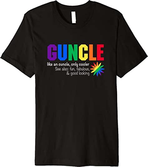 Amazon Com Mens Rainbow Gay Lgbt Pride Uncle Definition Gift Guncle My Xxx Hot Girl