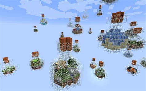 Download Glass Bottle Skyblock Survival 1 Mb Map For Minecraft
