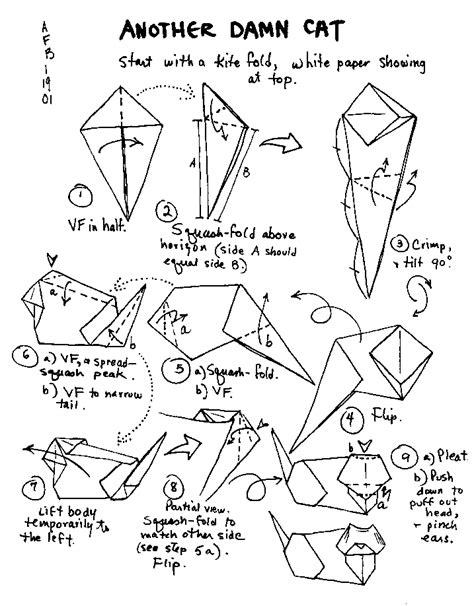 What you need to make an origami cat: origami cat | Tumblr