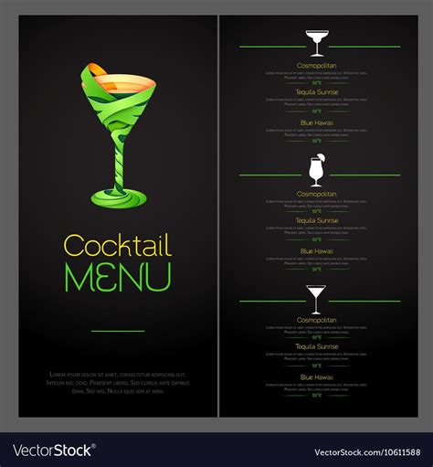 3d Cocktail Design Cocktail Menu Design Download A Free Preview Or