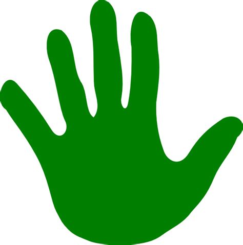 Hand Green Left Clip Art At Vector Clip Art Online Royalty