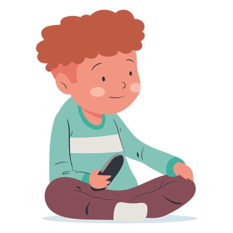 Watching Tv Sitting Boy Flat Transparent Png And Svg Vector File