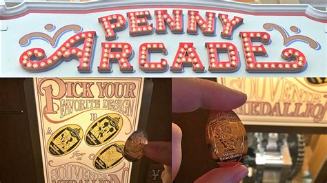 Penny Arcade In Tokyo Disneyland Make Your Own Souvenir Medallion Commemorative Stamps