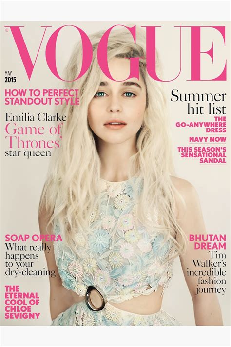 Chatter Busy Emilia Clarke Covers British Vogue May 2015 Issue