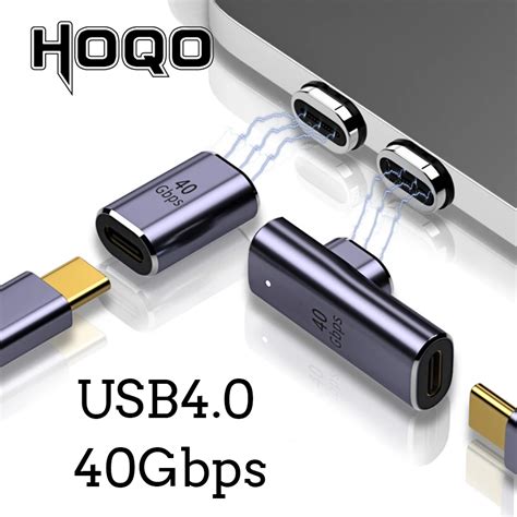 Pd 100w 40gbps Magnetic Usb C Adapter Usb31 24pin Fast Charging Data