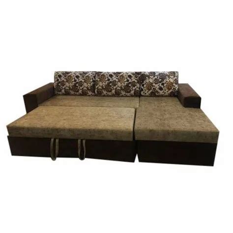 Sofaz Mall Modern L Shape Wooden Sofa Cum Bed With Storage For Home