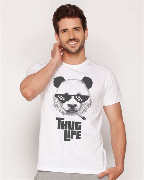 Buy Thug Life White Men T Shirt For Men White Online At Bewakoof
