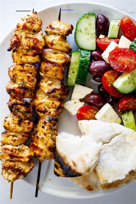 Greek Grilled Chicken Skewers Simply Delicious Sunnmat Juicy