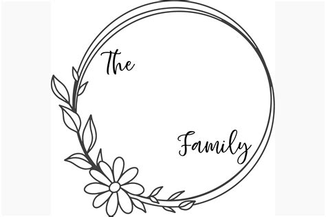 Monogram Wreath Family Last Name Farmhouse Sign SVG (584784) | SVGs