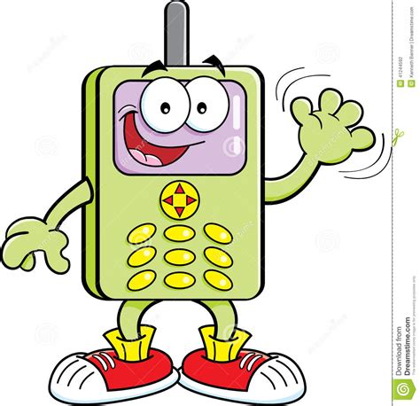 Cartoon Cell Phone Stock Vector Illustration Of Cute 41244592