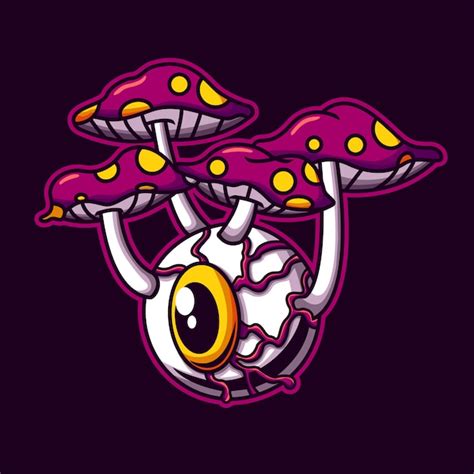 Premium Vector Cartoon Mushroom With Eyes