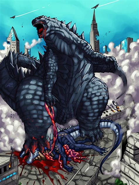 Fondos de Pantalla 600x800 Monstruos Godzilla Sangre Fantasía descargar