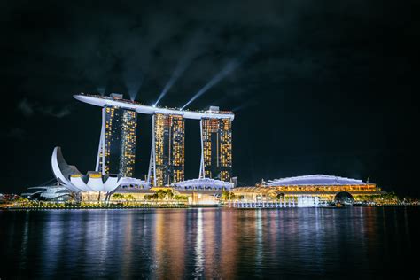 Marina Bay Sands Wallpaper 4k Singapore Hotel Night Life