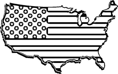 Printable American Flag Clipart Black And White