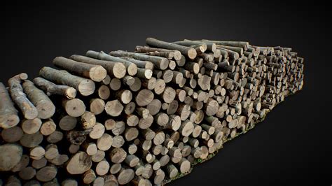 Wood Log Pile Large 3d Scan Buy Royalty Free 3d Model By Grafi