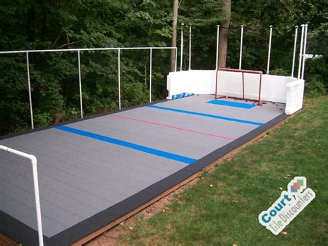 If you leave it on your rink too long and the temperature drops, your rink could be ruined for the rest of the skating season. Backyard Hockey Rink - Contemporary - Home Gym ...