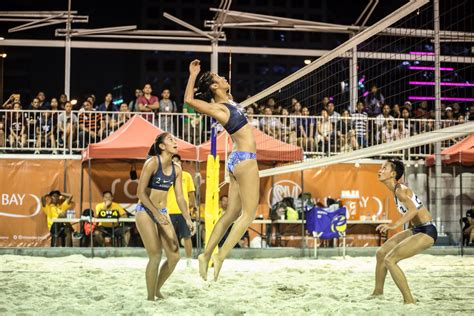 The beach is usually hot and sandy with a body of water near or next to the court. Struggles on the sand down Lady Eagles at UAAP Beach ...