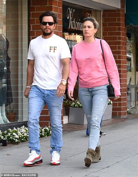 Mark Wahlberg And Wife Rhea Durham Keep It Casual In Stonewash Jeans For A Stroll In Beverly