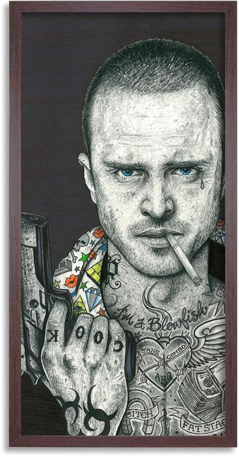Wee Blue Coo Jesse Pinkman Tattoo Wayne Maguire Inked Ikons Long Panel Framed Wall