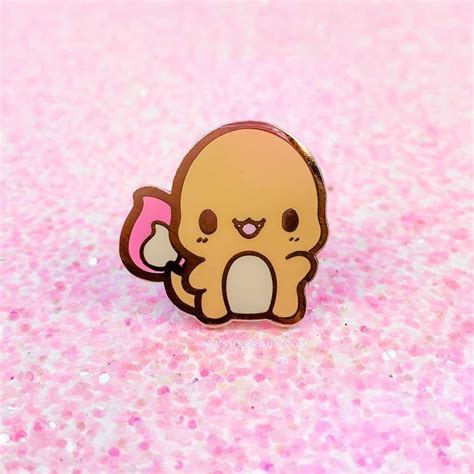 004 Charmander Pin Pokemon Cute Kawaii Anime Monster Enamel Etsy In