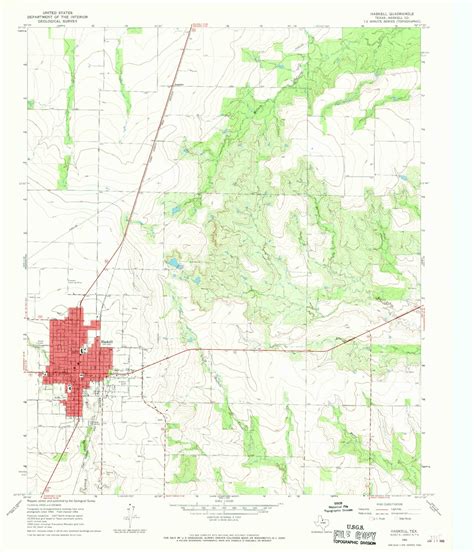 Classic Usgs Haskell Texas 75x75 Topo Map Mytopo Map Store