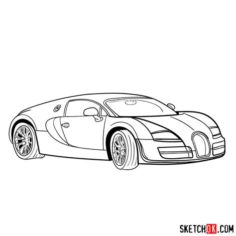 Nothing makes them happier than laying their hands on toy racer cars. How to draw Bugatti Veyron 16.4 Super Sport - SketchOk ...