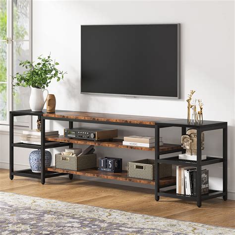 Fatorri Industrial Entertainment Center For Tvs Up To 65 Inch Rustic