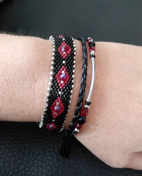 Bracelet Manchette Multirangs Perles Miyuki Tiss Es Etsy France