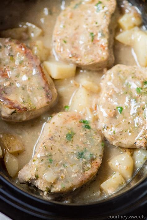 Crockpot scalloped potatoes easy cheesy lil luna. Slow Cooker Pork Chops and Potatoes - Courtney's Sweets