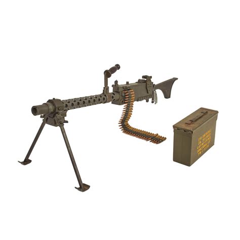 Original Us Wwii Type Browning 1919a6 Display Machine Gun