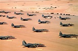 F-15Es parked during Operation Desert Shield in the Gulf War image ...