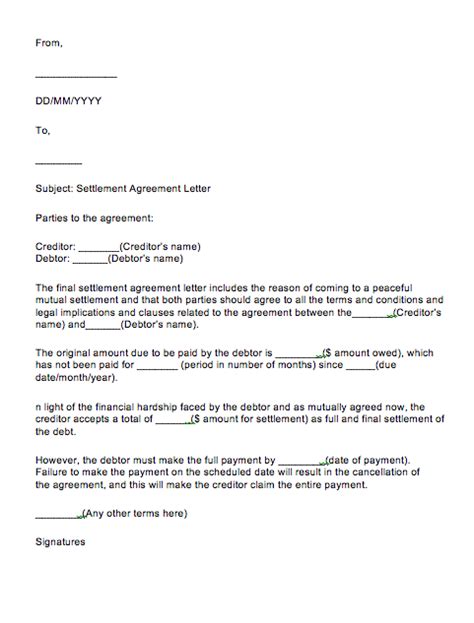 Full And Final Settlement Letter Sample Top Form Templates Free