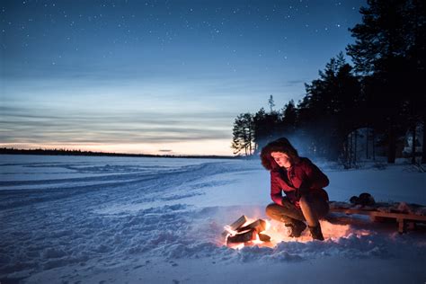 20 Lapland Frozen Lake Fire Adventure And Landscape Photographer