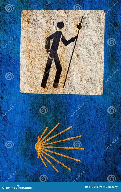 Sign Of The Camino De Santiago Stock Photo Image 41004669